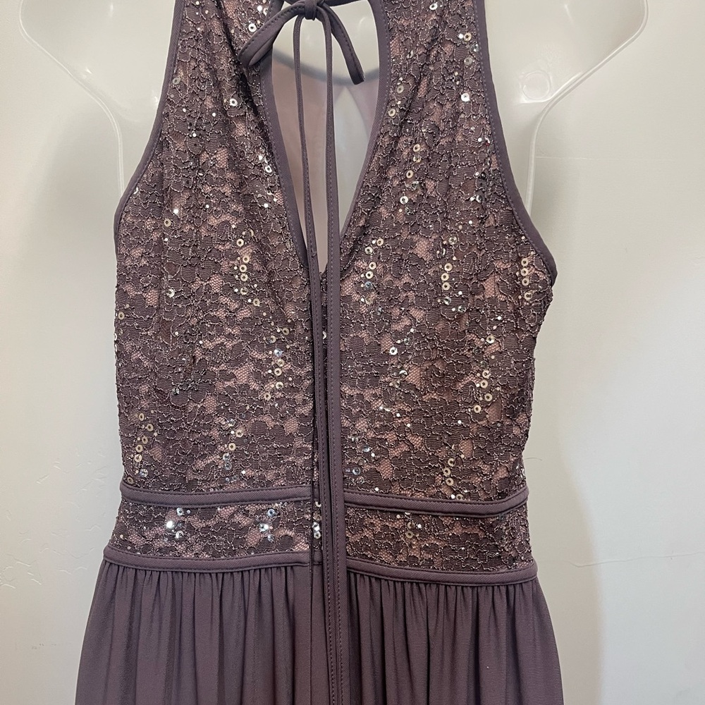 Night Way Collections Lavender Sequin Dress, Christmas Wedding New Years size 12 - Picture 3 of 4